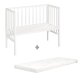 roba safe asleep® Beistellbett, 2in1 mit Barriere, holz/weiß - B-Ware Transportschaden Kosmetisch