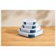 SILVERCREST® Frischhaltedosen-Sets mit Klickverschluss Silikon (Quadrat 4tlg.) - B-Ware sehr gut