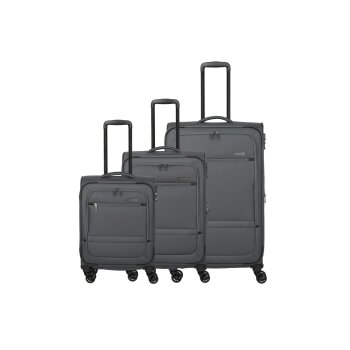 PAKLITE Softschalenkoffer Lido Set (anthrazit) - B-Ware...
