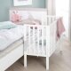roba safe asleep® Beistellbett, 2in1 mit Barriere, holz/weiß - B-Ware