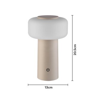 LIVARNO® LED-Akku-Tischleuchte, beige - B-Ware neuwertig