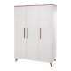 roba Kleiderschrank Lennie, 3-türig, Weiß/Küsten Eiche - B-Ware sehr gut