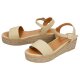 esmara® Damen-Keilsandalen, 36, beige - B-Ware sehr gut
