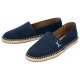 SANSIBAR Damen-Leder-Espadrilles, 41, navy - B-Ware sehr gut