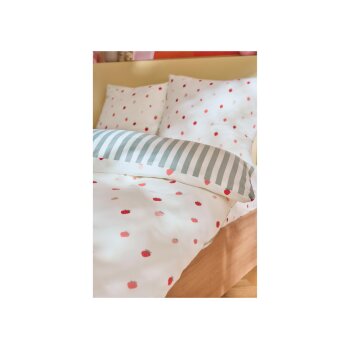 LIVARNO® Jersey-Spannbettlaken, 90-100 x 200 cm, Erdbeere - B-Ware neuwertig