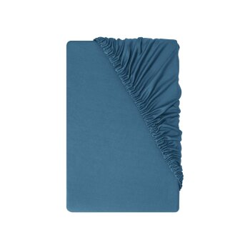 LIVARNO Spannbettlaken, Mikrofaser Jersey, 180-200 cm, blau - B-Ware neuwertig