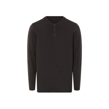 LIVERGY® Herren Langarmshirt, körpernah geschnitten, M, schwarz - B-Ware neuwertig