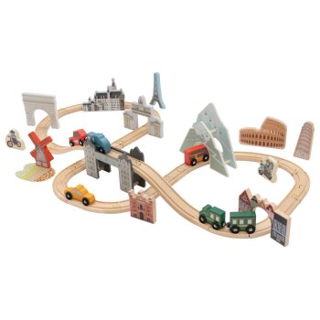 lupilu® Holzeisenbahn-Set, Europareise - B-Ware...