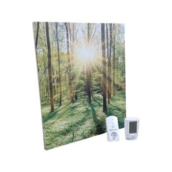 marmony® Infrarot-MOTIV-Heizkörper 500 W mit Thermostat MTC-40 (Wald) - B-Ware neuwertig