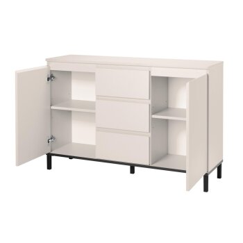 LIVARNO® Kommode mit 2 Türen und 3 Schubladen, Kaschmirgrau - B-Ware neuwertig