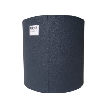 Ribelli Sichtschutzstreifen für Doppelstabmattenzaun, 26 m x 19 cm, 750 g/m², blickdicht, 1 Rolle, dunkelgrau - B-Ware neuwertig
