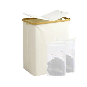 Ribelli Wäschekorb, 130L, creme - B-Ware neuwertig