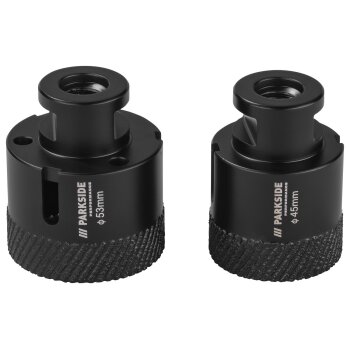 PARKSIDE PERFORMANCE® Diamant-Bohrkronen / Diamant-Bohrkrone, 5 Stück / 4 Stück / 2 Stück / 1 Stück (ø 45, 53 mm) - B-Ware neuwertig