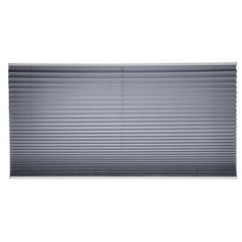 LIVARNO® Plissee Rollo für Fenster, 90 x 130 cm, Montage ohne Bohren (Grau) - B-Ware neuwertig