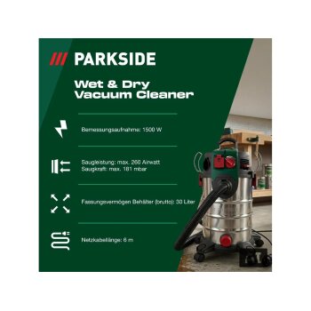 PARKSIDE® Nass-/ Trockensauger PWD 30 C1 - B-Ware