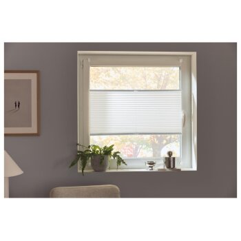 LIVARNO® Plissee Rollo für Fenster, 60 x 130 cm, Montage ohne Bohren (Weiß) - B-Ware sehr gut