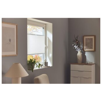 LIVARNO® Plissee Rollo für Fenster, 60 x 130 cm, Montage ohne Bohren (Weiß) - B-Ware sehr gut