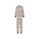 ESMARA MEN Herren Pyjama (Muster/weiß, L (52/54)) - B-Ware sehr gut