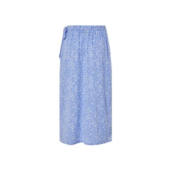 ESMARA® Damen Midi-Wickelrock, mit modischer Crinklestruktur (hellblau mit Blumen, S(36/38)) - B-Ware sehr gut