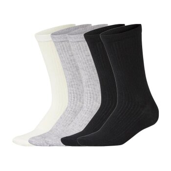 esmara® Damen Socken, 5 Stück (creme/grau/schwarz, 39-42) - B-Ware sehr gut