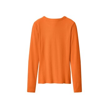 esmara® Damen Gerippte Langarmshirts, 2 Stück (dunkelbraun/orange, L(44/46)) - B-Ware sehr gut