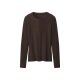 esmara® Damen Gerippte Langarmshirts, 2 Stück (dunkelbraun/orange, L(44/46)) - B-Ware sehr gut