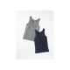 esmara® Jungen Unterhemden, 2 Stück (grau/navy, 134/140) - B-Ware sehr gut