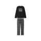 ESMARA MEN Herren Pyjama mit Hose aus Flanell (Schwarz, XL (56/58)) - B-Ware sehr gut