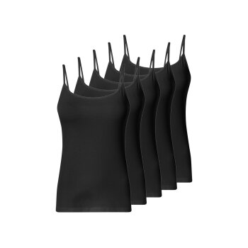 ESMARA® Damen Spaghettitops, 5 Stück (Schwarz, XS(32/34)) - B-Ware sehr gut