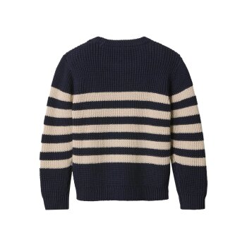 LUPILU® Kinder Strickpullover (navy/beige, 122/128) - B-Ware sehr gut