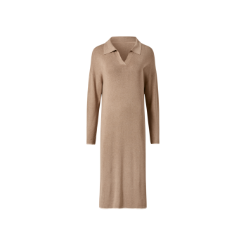 esmara® Damen Strickkleid, mit langen Ärmeln (Beige, M(40/42)) - B-Ware sehr gut