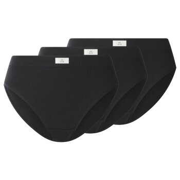 ESMARA® Damen Gerippte Slips, 3 Stück (Schwarz, S(36/38)) - B-Ware sehr gut