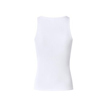 ESMARA® Damen Geripptes Top, mit integriertem BH (Weiß, M (40/42)) - B-Ware sehr gut
