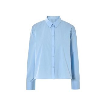 ESMARA® Damen Hemd, weit geschnitten mit Kellerfalte (Blau, S(36/38)) - B-Ware sehr gut