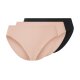 esmara® Damen Slips, 3 Stück (schwarz/beige, XL(48/50)) - B-Ware sehr gut