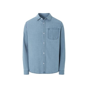 LIVERGY® Herren Jeanshemd mit Bio-Baumwolle (Hellblau, L (41/42)) - B-Ware neuwertig