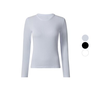 esmara® Damen Geripptes Langarmshirt - B-Ware