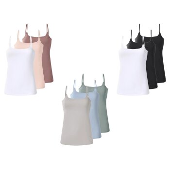ESMARA® Damen Spaghettiträgerhemden, 3...