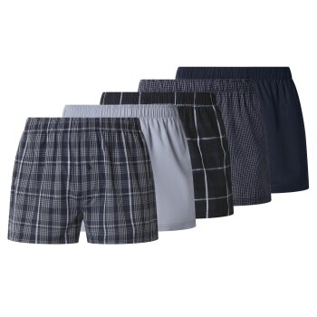 ESMARA MEN Herren Webboxer, 5 Stück - B-Ware