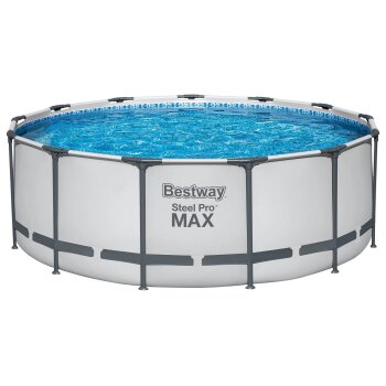BESTWAY Steel ProMAX Stahlrahmenpool-Set mit Filterpumpe...