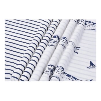 LIVARNO® Edel-Renforcé-Bettwäsche, 200 x 220 cm, 70 x 90 cm, Fische - B-Ware neuwertig
