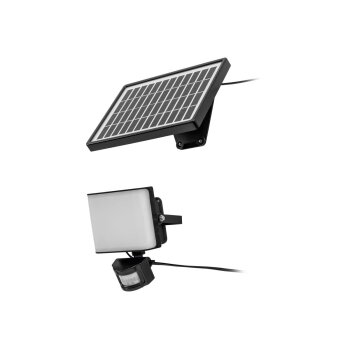 LIVARNO® LED-Solarstrahler mit Bewegungsmelder (Schwarz) - B-Ware neuwertig