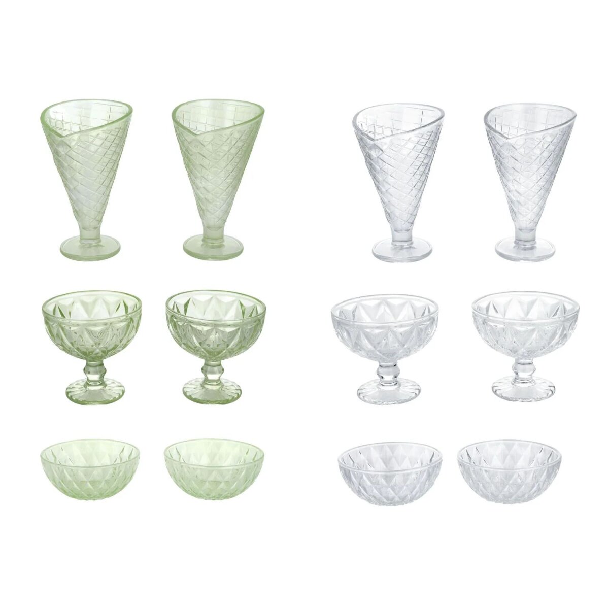 SILVERCREST® Glas-Eisbecher-Set / Glas-Eisschalen-Set