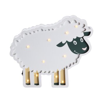 LIVARNO® Holzlampe mit LED, batteriebetrieben, Schaf...