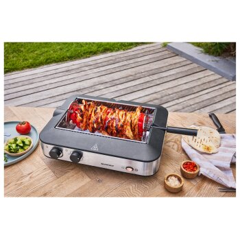 SILVERCREST® KITCHEN TOOLS Multifunktionsgrill SMEG 1600 A1, mit Kebabfunktion - B-Ware