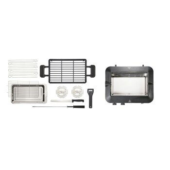 SILVERCREST® KITCHEN TOOLS Multifunktionsgrill SMEG 1600 A1, mit Kebabfunktion - B-Ware