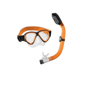 CRIVIT Kinder Schnorchel-Set, 2-teilig (schwarz/orange) -...