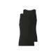 esmara® MEN Herren-Doppelripp-Achselhemden, 2 Stück, XXL, schwarz - B-Ware neuwertig