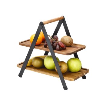 SILVERCREST® Etagere mit Akazienholz (Etagere rechteckig) - B-Ware sehr gut