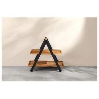 SILVERCREST® Etagere mit Akazienholz (Etagere rechteckig) - B-Ware sehr gut